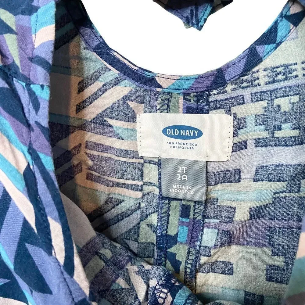 Old Navy Aztec Boho Multi Cool Pattern Dress in Size 2T / 2A.